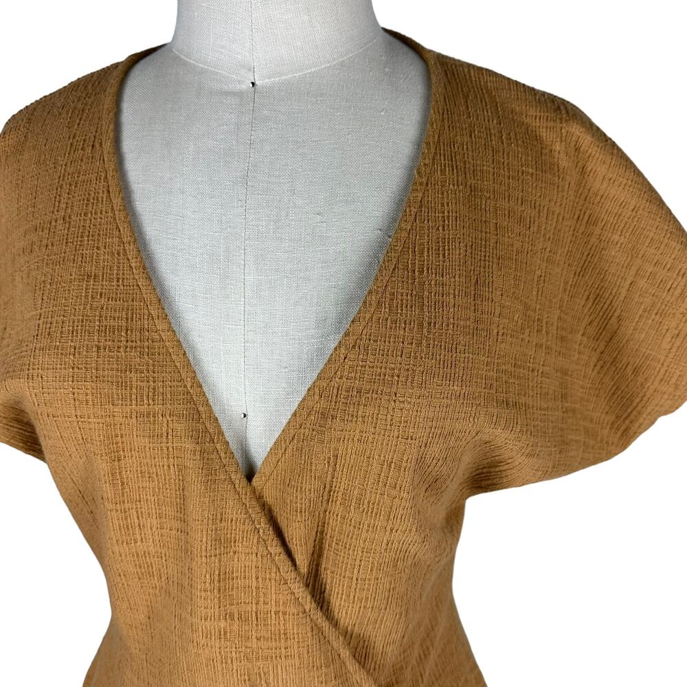 Madewell Cross Front Flutter Sleeve Surplice Mini… - image 4